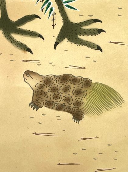 ภาพวาด นกกระเรียนคู่ เก่าสะสม รูปที่ 6