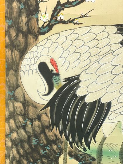 ภาพวาด นกกระเรียนคู่ เก่าสะสม รูปที่ 8