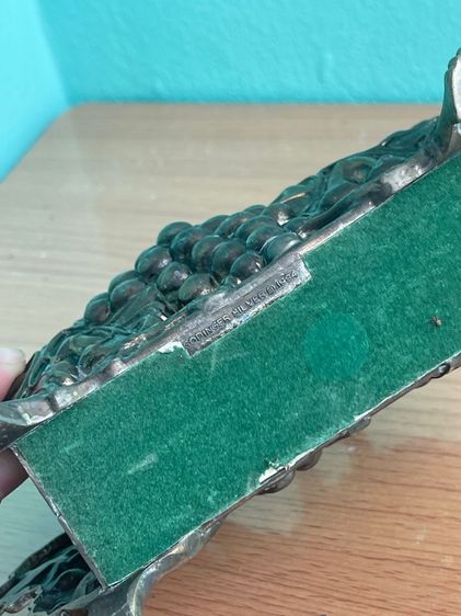 ที่ใส่กระดาษ ลายเถาองุ่น ซิลเวอร์ เพลต งานนอกเก่าสะสม รูปที่ 12