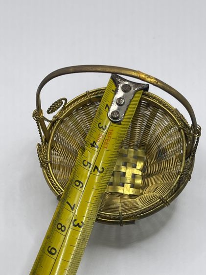 ตะกร้า กระบุง ทองเหลืองจิ๋ว เก่าสะสม รูปที่ 18