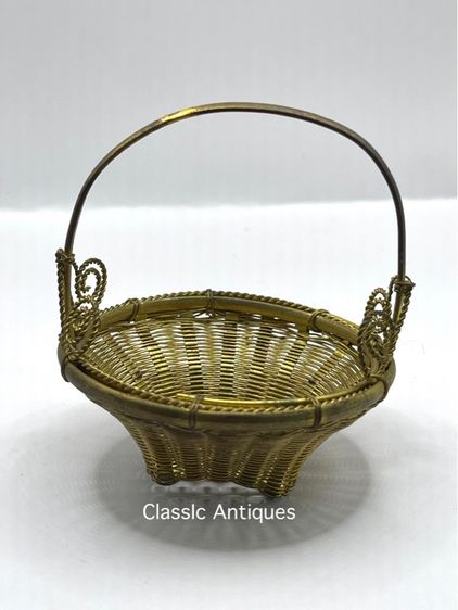 ตะกร้า กระบุง ทองเหลืองจิ๋ว เก่าสะสม รูปที่ 11