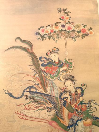 ภาพเทพธิดาจีน ขี่นกฟีนิกซ์ สะสมA15 รูปที่ 5