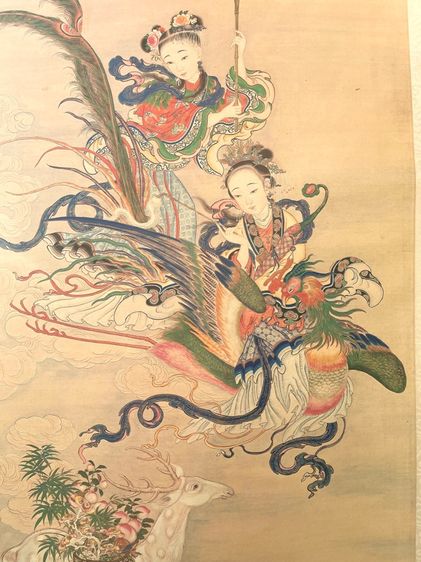 ภาพเทพธิดาจีน ขี่นกฟีนิกซ์ สะสมA15 รูปที่ 4