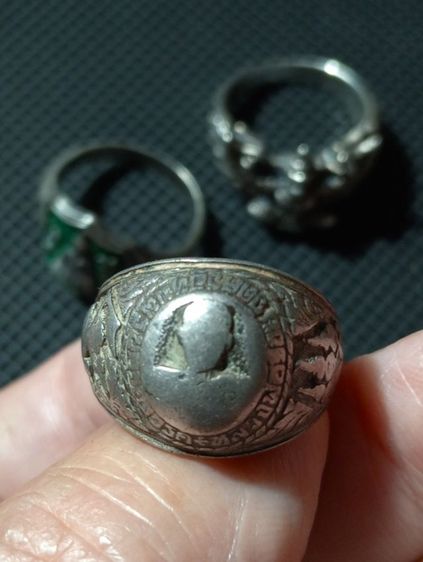แหวนเนื้อเงินแท้เก่าโบราณขายเหมา 3 วง 2,550- รูปที่ 4