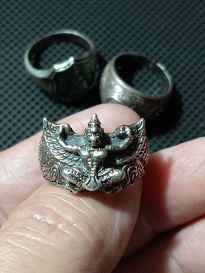 แหวนเนื้อเงินแท้เก่าโบราณขายเหมา 3 วง 2,550- รูปที่ 16