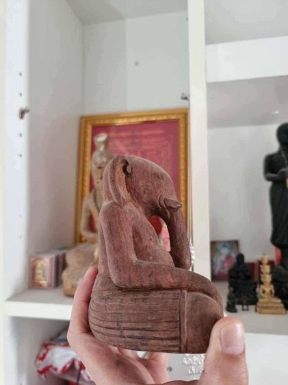 พระพิฆเนศ ไม้แกะสลัก มีกลิ่นหอมอ่อนๆ จากประเทศอินเดีย ขนาดตั้งบูชา นำเข้าร่วมพิธีวัดแขก รูปที่ 2