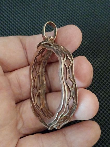 เนื้อเงินแท้ลงยาลายนูนเก่าโบราณงานสั่งทำสภาพเยี่ยม รูปที่ 13