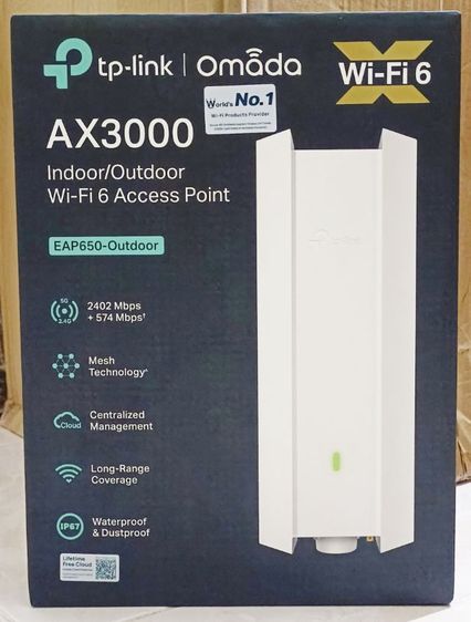TP-Link EAP650-Outdoor AX3000 WIFI6 ของใหม่แกะกล่องดูแล้วไม่ได้ใช้งานรับประกันศูนย์3ปีของแท้100เปอร์เซ็น
