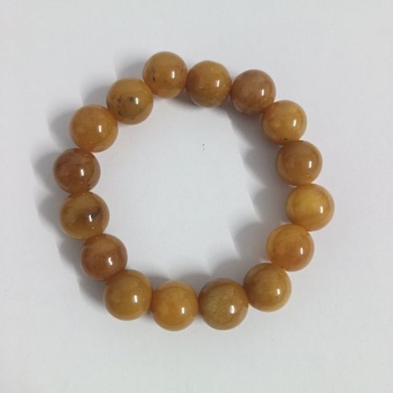 สร้อยข้อมือปะหล่นสีน้ำผึ้ง หินธรรมชาติ รูปที่ 2