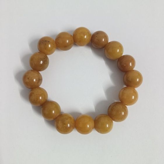 สร้อยข้อมือปะหล่นสีน้ำผึ้ง หินธรรมชาติ รูปที่ 3