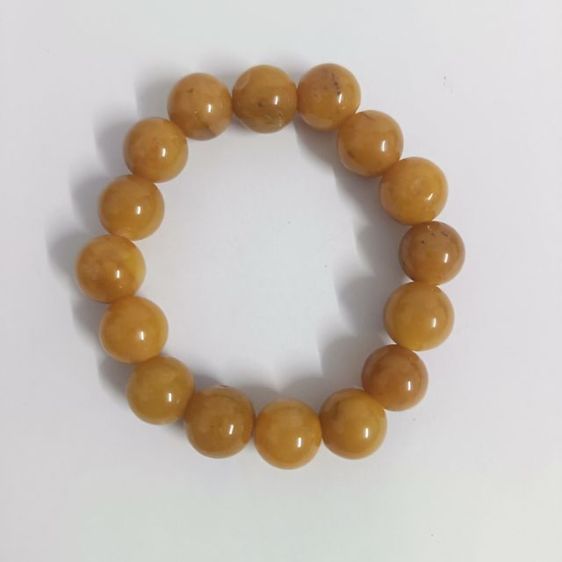 สร้อยข้อมือปะหล่นสีน้ำผึ้ง หินธรรมชาติ รูปที่ 4