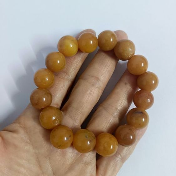 สร้อยข้อมือปะหล่นสีน้ำผึ้ง หินธรรมชาติ รูปที่ 7