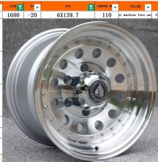 ล้อเบิกใหม่หยดน้ำ ลายคลาสสิคตรงยุค90"งานFYมาตรฐานVIA