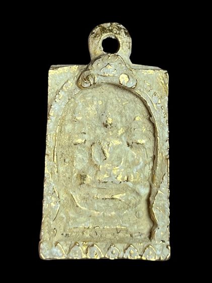 พระสมเด็จ พิมพ์พิชัยนั่งเรือ ทรงกรอบลายไทย  หลังพระเปียกทอง