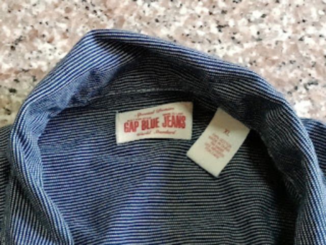 ของแท้เสื้อเชิ้ต GAP BLUE JEAN SIZE XL รูปที่ 6