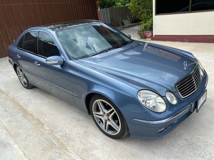 Mercedes-Benz E-Class 2005 E200 Kompressor Sedan เบนซิน ไม่ติดแก๊ส เกียร์อัตโนมัติ ฟ้า รูปที่ 3