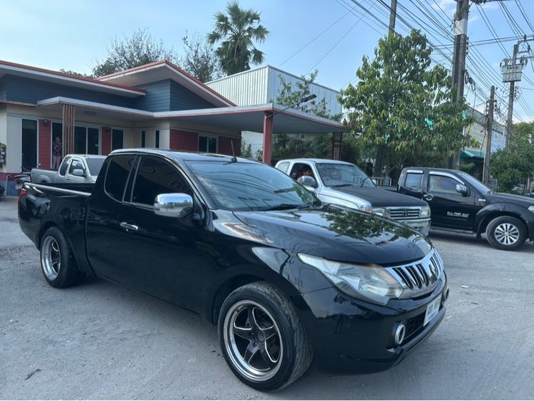 Mitsubishi Triton 2017 2.5 GLX Pickup ดีเซล ไม่ติดแก๊ส เกียร์ธรรมดา ดำ รูปที่ 4