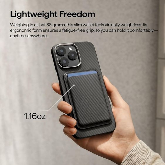 Pitaka magsafe wallet ที่เก็บบัตรติดมือถือ ของใหม่มือหนึ่ง รูปที่ 3