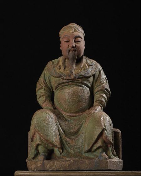 ✨รูปปั้นแกะสลักไม้โบราณของกวนอู  รูปที่ 4