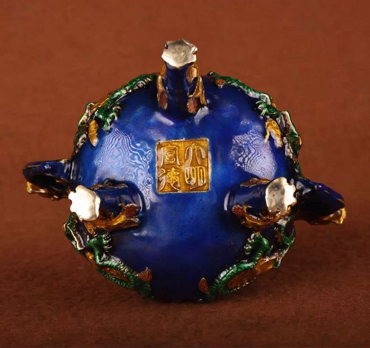 ✨กระถางกำยานหรือกระถางธูปแบบถมปัด  รูปที่ 3