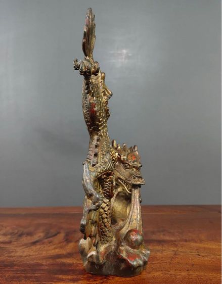 ✨รูปปั้นมังกรจีนทำจากทองแดง รูปที่ 4