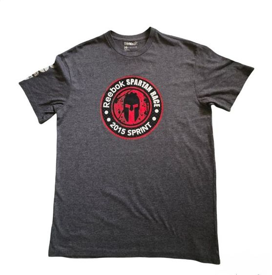 เทา แขนสั้น เสื้อทีเชิ้ต อื่นๆ 🔥เสื้อกีฬา Reebok Spartan Race 2015 Sprint (Trifecta Qualifier) ไซส์ M สภาพดี ของแท้