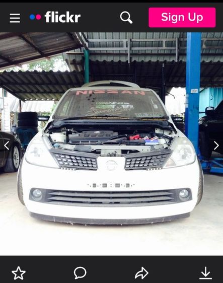 Nissan Tiida 2007 1.6 G Sedan เบนซิน ไม่ติดแก๊ส เกียร์อัตโนมัติ ขาว รูปที่ 4