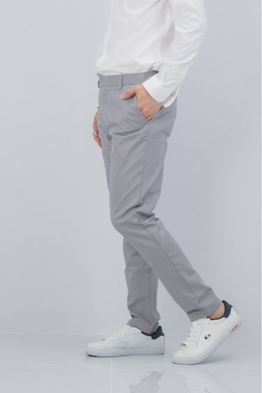 กางเกงสแล็คผู้ชายขาเดฟสีดำ ยี่ห้อ ARAYะ ใ่ส่ทำงาน นิสิตนักศึกษา ผ้ายืดซาติน ผ้ากำมะดิน  ผ้าชาลี รูปที่ 2