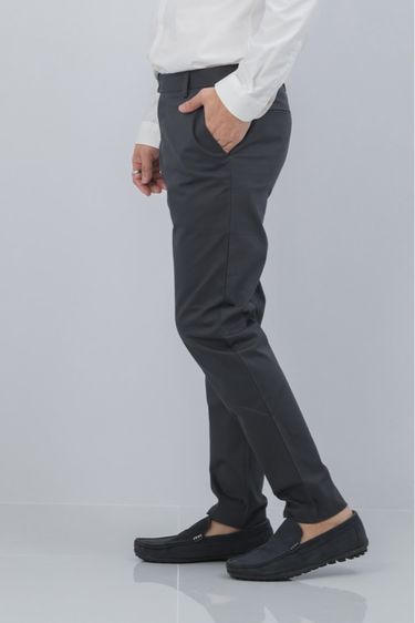 กางเกงสแล็คผู้ชายขาเดฟสีดำ ยี่ห้อ ARAYะ ใ่ส่ทำงาน นิสิตนักศึกษา ผ้ายืดซาติน ผ้ากำมะดิน  ผ้าชาลี รูปที่ 4