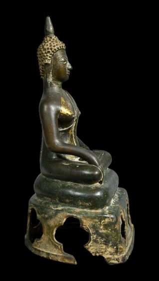 พระบูชาเชียงแสนสิงห์สาม เนื้อสัมฤทธิ์ ยุคต้น รูปที่ 4