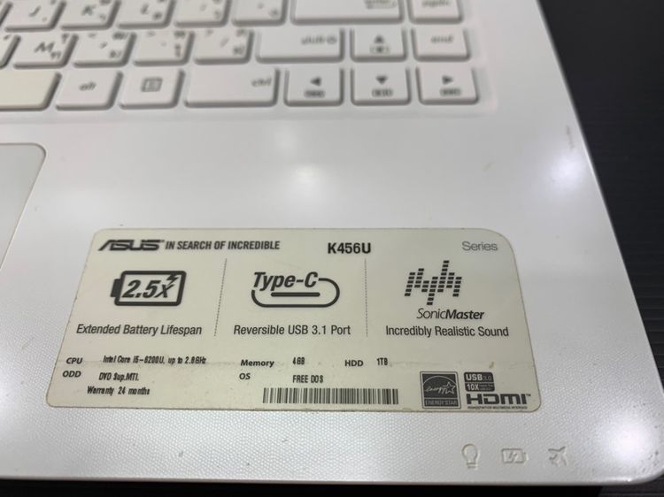 Asus k456u core i5 gen6 เเรม8 การ์ดจอเเยก ราคาเบาๆ 3,300บาท รูปที่ 2