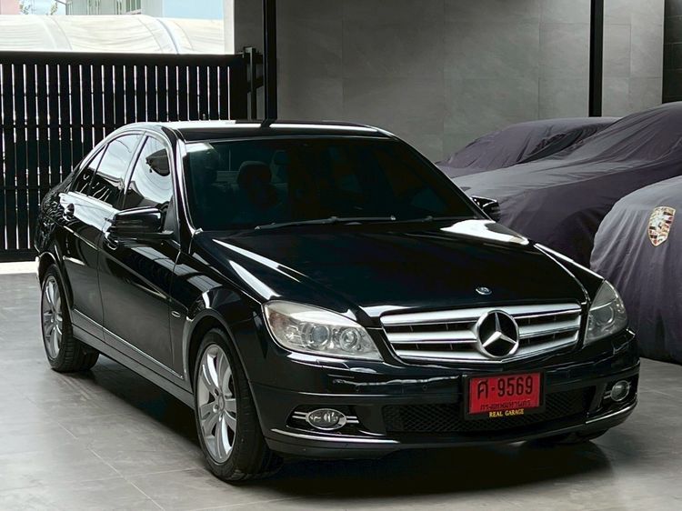 Mercedes-Benz C-Class 2009 C200 Kompressor Sedan เบนซิน ไม่ติดแก๊ส เกียร์อัตโนมัติ ดำ รูปที่ 2