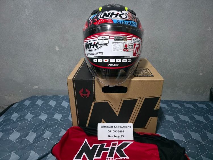หมวกกันน็อค อื่นๆ ขายหมวก NHK S1GP PRO ลาย Alonso lopez สนามอินโด size L สภาพสวย นวมใหม่ๆ  ชิลใสยังไม่ใช้งาน ครบกล่อง