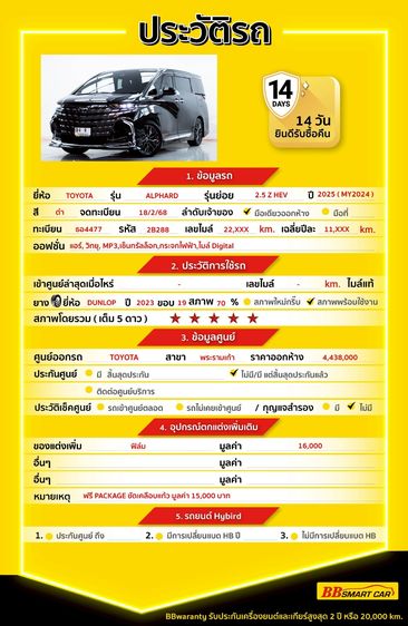 Toyota Alphard 2025 2.5 Utility-car ไฮบริด ไม่ติดแก๊ส เกียร์อัตโนมัติ ดำ รูปที่ 2