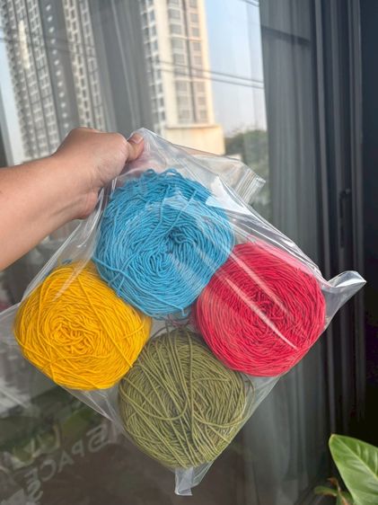 ถักนิตติ้ง และ ถักโครเชต์ เชือกฟอก