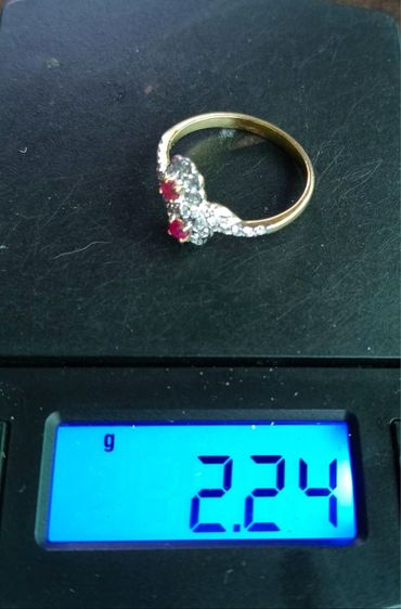 แหวนทับทิมแท้ล้อมเพชรแท้ทอง 18k รูปที่ 4