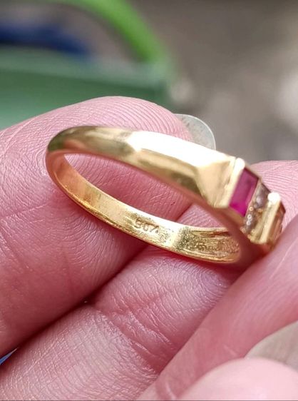 แหวนพลอยแท้เพชรแท้ทอง 90 รูปที่ 3