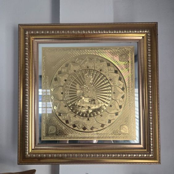 ยันต์จตุคาม ชุบทองคำ 99.99 พร้อมกรอบ