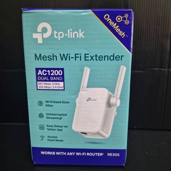 TP-Link RE305 AC1200 Dual Band Mesh Wi-Fi Extender OneMesh 867Mbps 5GHz 300Mbps 2.4GHz (ของใหม่) รูปที่ 2
