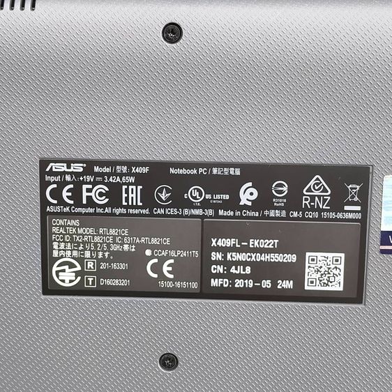 ASUS X409FL i5 Gen 8 การ์ดจอแยก MX250 SSD 1TB จอ FHD บางเบาแรงคุ้ม รูปที่ 7