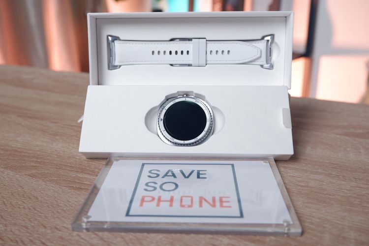 Galaxy Watch 8 Classic 46MM GPS สี White เครื่องสวย ราคาเพียง 9,590.- มีประกันร้าน 60วัน