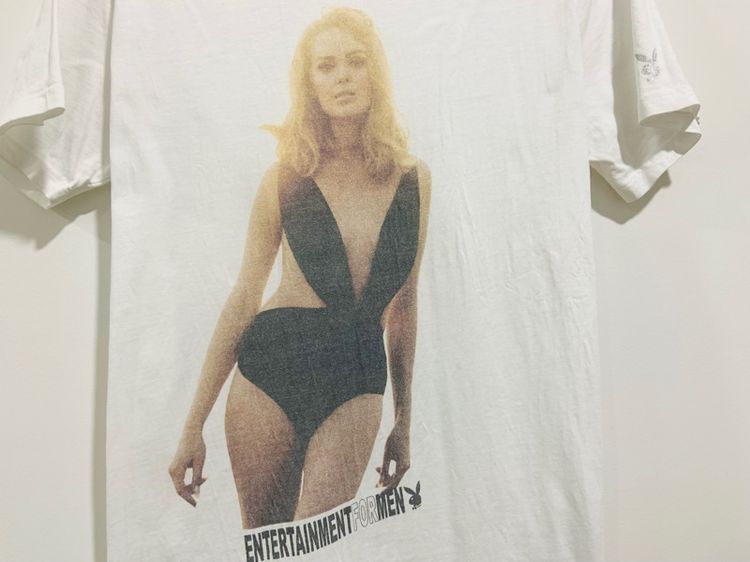 เสื้อยืด PLAYBOY แท้ 💯 size XL ขนาด อก 22 ยาว 28 นิ้ว สภาพดีมาก ลายสวย สกีนจม เนื้อผ้านิ่มมาก หายากน่าสะสมครับ รูปที่ 2