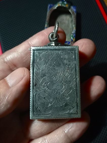 ตลับสมเด็จเนื้อเงินแท้ลงยาเงินแท้เก่าโบราณสภาพเยี่ยม รูปที่ 7