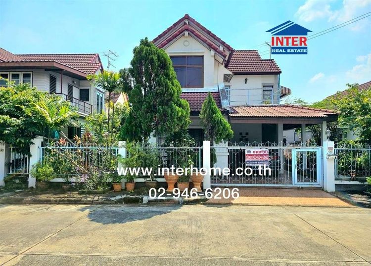 บ้านเดี่ยว 2 ชั้น 50 ตร.ว. หมู่บ้านหมู่บ้านสราญธร รังสิต คลอง 4 ใกล้โรงเรียนบีคอนเฮาส์ แย้มสอาดรังสิต (BYSR) รังสิตคลอง4 
