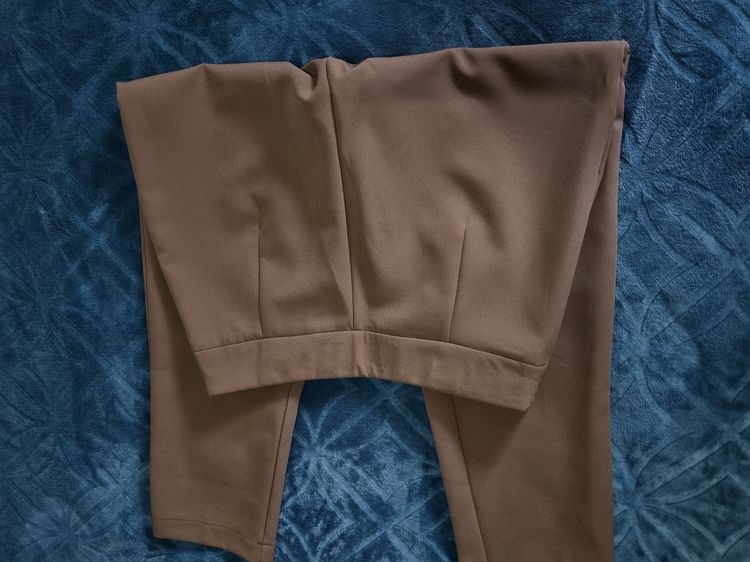 กางเกงขา 5 ส่วนสีน้ำตาลอ่อน รูปที่ 6