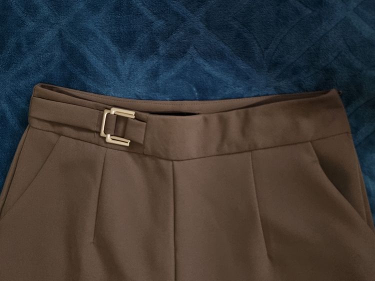 กางเกงขา 5 ส่วนสีน้ำตาลอ่อน รูปที่ 2