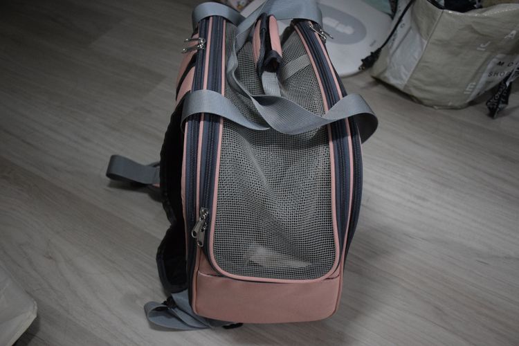 กระเป๋าสัตว์เลี้ยงกระเป๋าเป้สะพายหลังกระเป๋าขยายได้รับได้ พับเก็บได้ กระเป๋าหมา กระเป๋าแมว เป้ใส่สุนัข กระเป๋าเป้สะพายหลัง กระเป๋าสะพายไหล่ รูปที่ 7