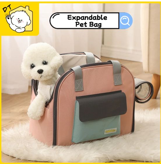 กระเป๋าสัตว์เลี้ยงกระเป๋าเป้สะพายหลังกระเป๋าขยายได้รับได้ พับเก็บได้ กระเป๋าหมา กระเป๋าแมว เป้ใส่สุนัข กระเป๋าเป้สะพายหลัง กระเป๋าสะพายไหล่ รูปที่ 9