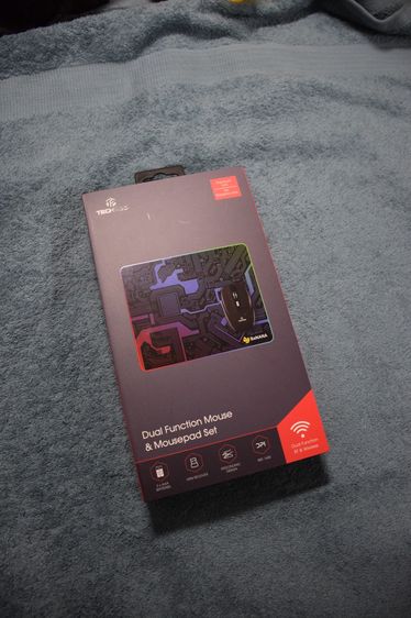 set เม้าส์ชนิดไร้สาย USB+และแผ่นรองเมาส์ ผ้าคุณภาพสูง สีดำ ขนาดกะทัดรัด รูปที่ 2