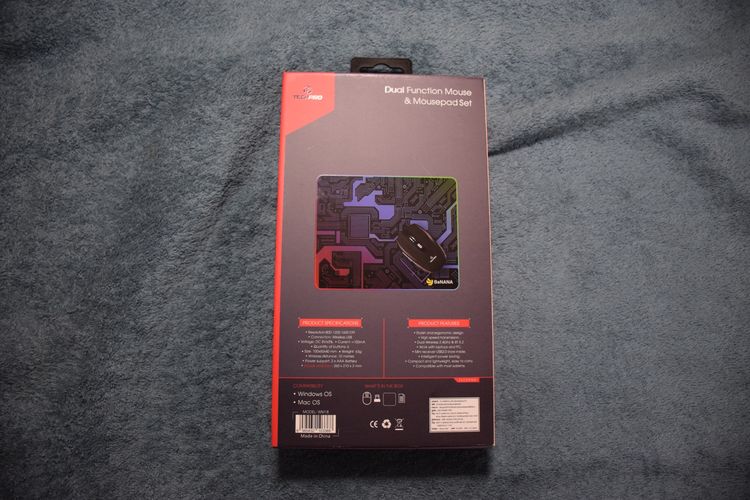 set เม้าส์ชนิดไร้สาย USB+และแผ่นรองเมาส์ ผ้าคุณภาพสูง สีดำ ขนาดกะทัดรัด รูปที่ 3